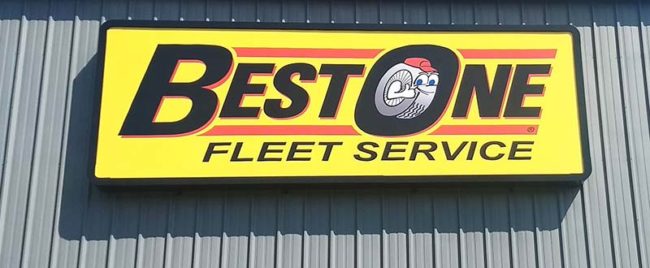 Best One Fleet Service Back Lit Flex Face Sign