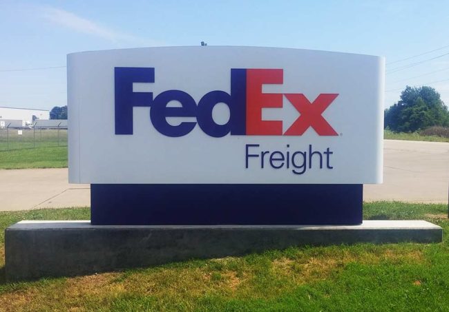 Fedex Monument Pole Sign