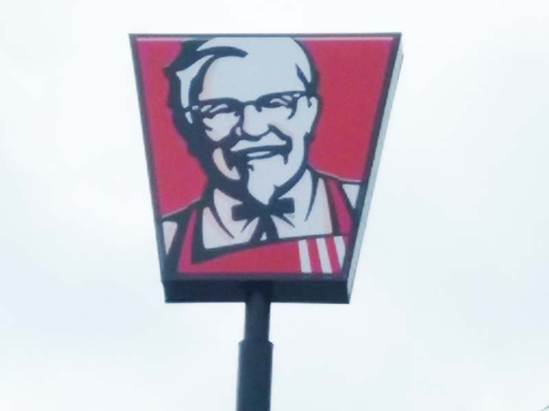 KFC 120 Foot High Rise Pole Sign