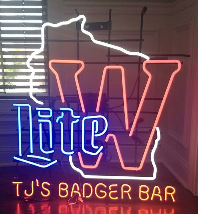 TJs Badger Bar Personal Neon