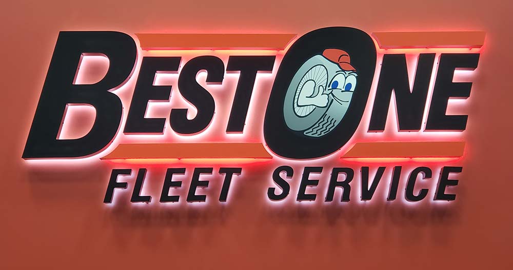 Best One Fleet Service Back-Lit Channel Letter Signage