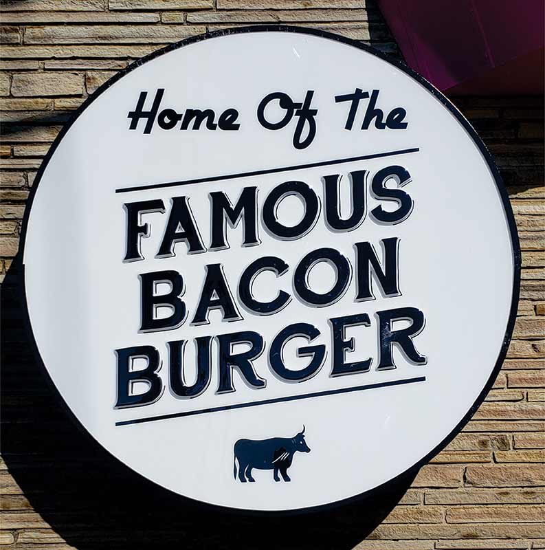 Rians Fatted Calf Bacon Burger Backlit Cabinet Sign