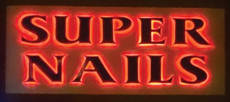 Super Nails Color Changing LED Channel Signage